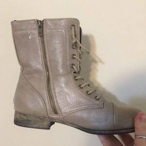 vintage brown army boots